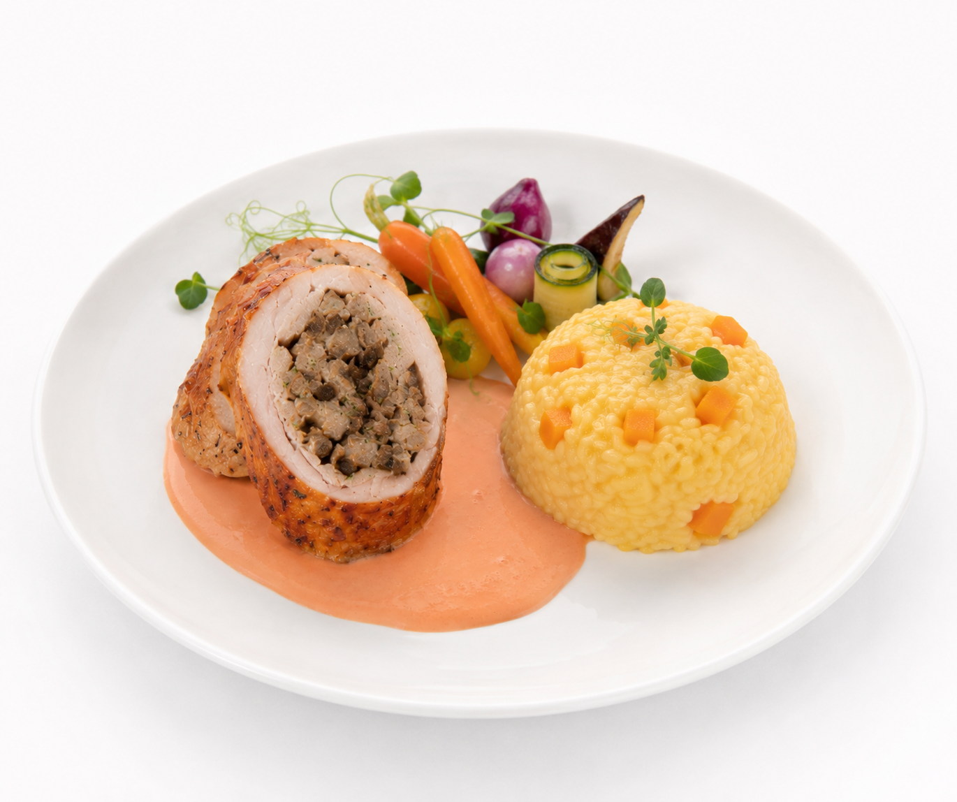 Filet mignon de porc farci aux champignons