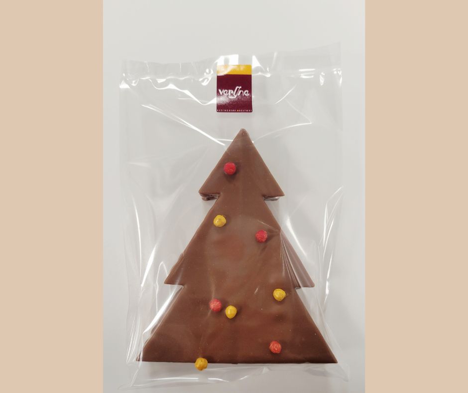 Sapin en guimauve à la vanille enrobé de chocolat noir ou lait