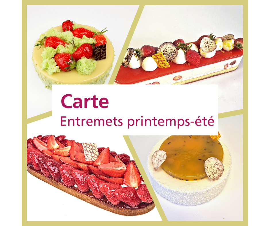 Carte entremets printemps-été