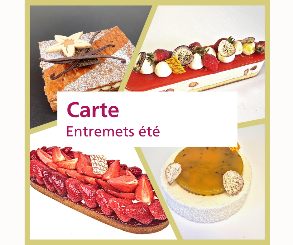 Carte entremets printemps-été